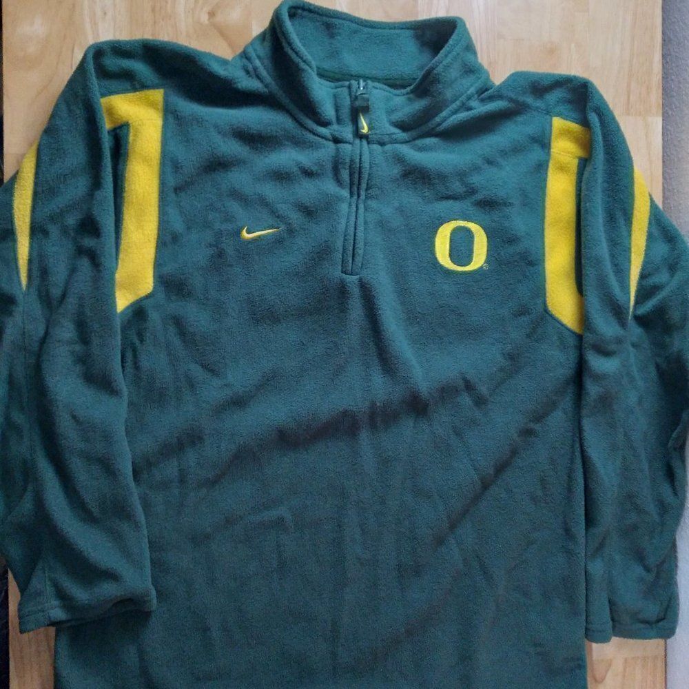 Vintage Nike Oregon Ducks Pullover Fleece Jacket Back Hit